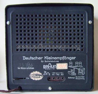 Deutscher Kleinempfänger für Batteriebetrieb DKE38B; Braun; Frankfurt (ID = 295377) Radio