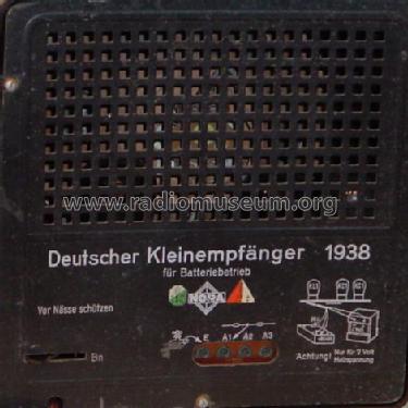 Deutscher Kleinempfänger für Batteriebetrieb DKE38B; Nora; Berlin (ID = 4133) Radio