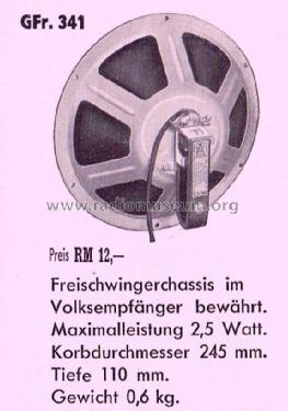 Freischwinger-Chassis G Fr 341; Gemeinschaftserzeugn (ID = 1783862) Altavoz-Au