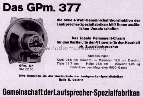 Permanent-Chassis GPm377; Gemeinschaftserzeugn (ID = 1710767) Speaker-P