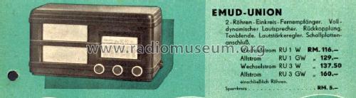 Radio Union 1 ; Emud, Ernst Mästling (ID = 575708) Radio