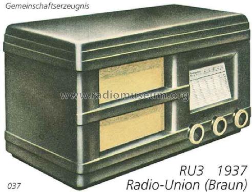 Radio-Union RU3W; Gemeinschaftserzeugn (ID = 709406) Radio