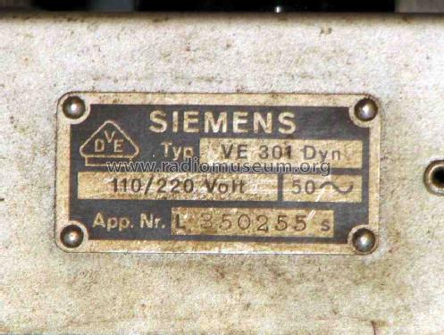 Volksempfänger VE 301 Dyn W ; Siemens & Halske, - (ID = 546899) Radio