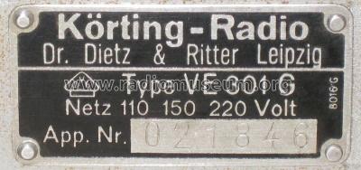 VE301G; Körting-Radio; (ID = 625737) Radio