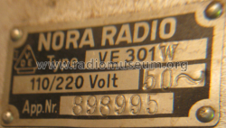 Volksempfänger VE301W; Nora, Aron, (ID = 1011100) Radio