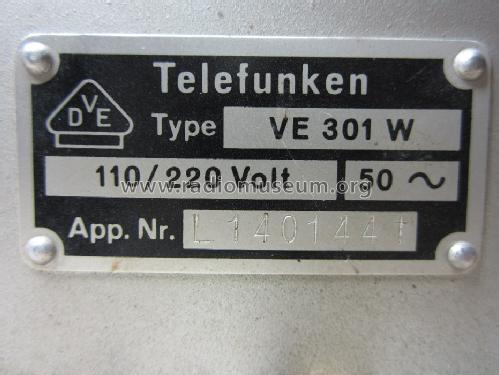 Volksempfänger VE301W; Telefunken (ID = 1576757) Radio