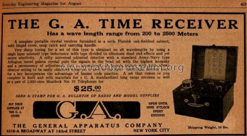 G.A. Time Receiver ; General Apparatus Co (ID = 2097901) Radio