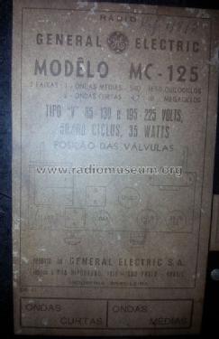 MC-125; General Electric Do (ID = 1479971) Radio