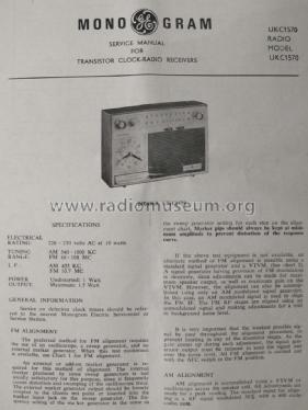 Monogram UKC1570; General Electric (ID = 1750324) Radio