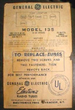 135 ; General Electric Co. (ID = 273513) Radio