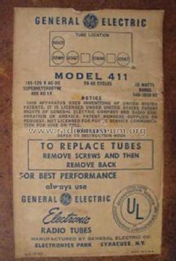 411 ; General Electric Co. (ID = 250630) Radio
