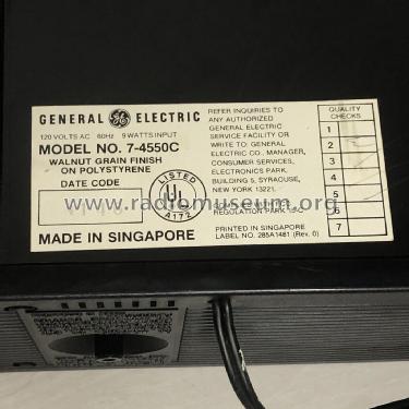 7-4550C; General Electric Co. (ID = 2858140) Radio