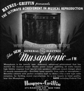 80 Musaphonic ; General Electric Co. (ID = 1824152) Radio