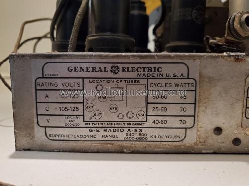 A-53 ; General Electric Co. (ID = 2594899) Radio