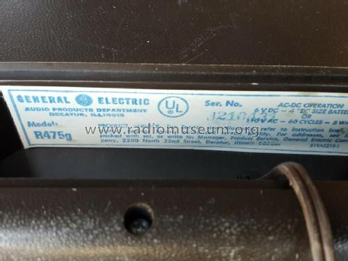 AC/DC Solid State R475g; General Electric Co. (ID = 2388876) Radio
