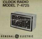 AM Clock Radio 7-4725 ; General Electric Co. (ID = 555082) Radio
