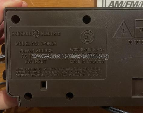 AM/FM/FM Stereo Clock Radio 7-4945A; General Electric Co. (ID = 2859108) Radio