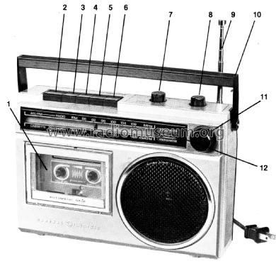 AM/FM Radio Cassette Recorder 3-5240D; General Electric Co. (ID = 2034255) Radio
