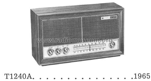 AM FM Radio T1240A; General Electric Co. (ID = 1864016) Radio