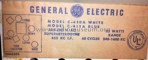 C410A ; General Electric Co. (ID = 1520150) Radio