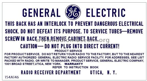 C410A ; General Electric Co. (ID = 2809658) Radio