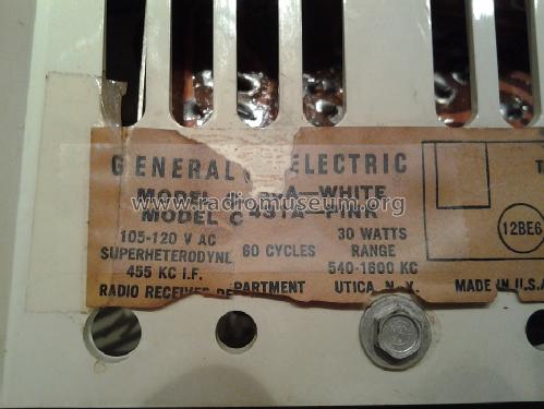 C430A ; General Electric Co. (ID = 1451210) Radio