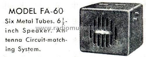 FA-60 ; General Electric Co. (ID = 1001692) Car Radio