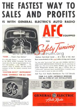 FA-60 ; General Electric Co. (ID = 1001694) Car Radio