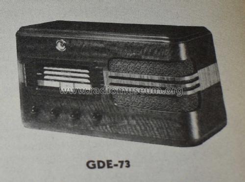 GDE73 ; General Electric Co. (ID = 2787967) Radio