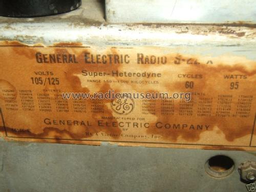 GE Junior S-22X; General Electric Co. (ID = 361951) Radio