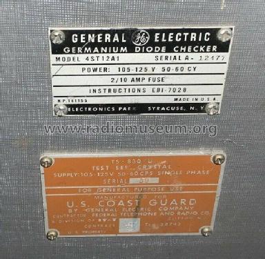 Germanium Diode Checker ST-12A ; General Electric Co. (ID = 2724261) Ausrüstung
