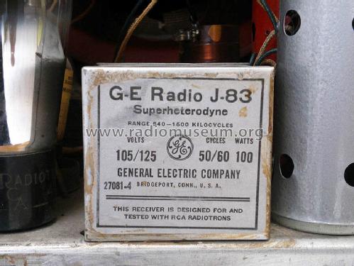 J83 ; General Electric Co. (ID = 1673880) Radio
