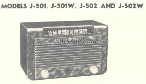 J-501 ; General Electric Co. (ID = 168888) Radio