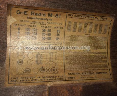 M-51 ; General Electric Co. (ID = 2650716) Radio