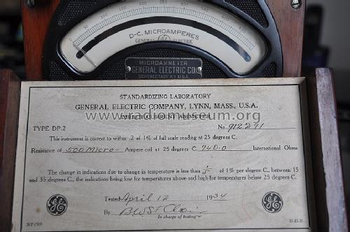 Micro-Ammeter DP-2; General Electric Co. (ID = 1161315) Equipment