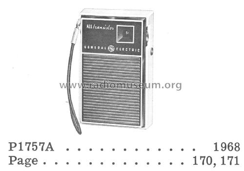 All Transistor P1757A ; General Electric Co. (ID = 2103702) Radio