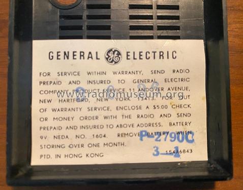 P2790C ; General Electric Co. (ID = 2860382) Radio
