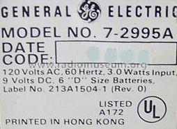 Searcher 7-2995A; General Electric Co. (ID = 488260) Radio
