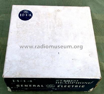 Stereo Headphone H-14 Pub No: 60-6016; General Electric Co. (ID = 1516395) Lautspr.-K