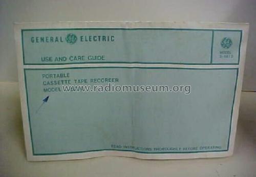 Tape Recorder 3-5010B - 3-5010 M8433; General Electric Co. (ID = 1252567) Reg-Riprod