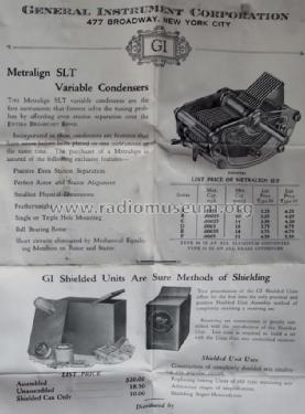 Metralign - SLT Variable Condenser 90 - Series A - F; General Instrument (ID = 1741301) Radio part