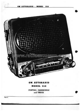 510 ; General Motors of (ID = 1536792) Car Radio