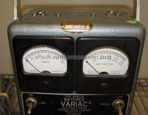Metered Variac Autotransformer W5MT3W; General Radio (ID = 1966769) Power-S