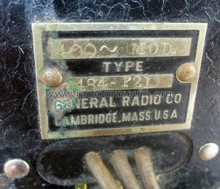 Modulated Oscillator 484 & 484A ; General Radio (ID = 1279151) Equipment