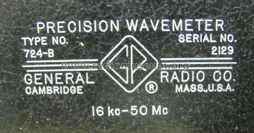 Precision Wavemeter 724-B; General Radio (ID = 1946727) Equipment