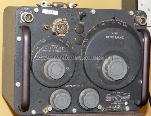 R-F Bridge 1606-A; General Radio (ID = 2571427) Equipment