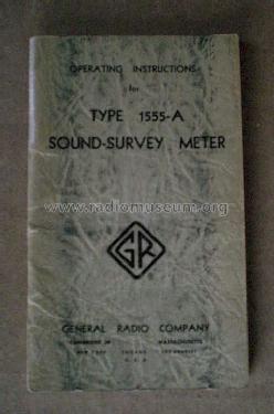 Sound-Survey Meter 1555-A; General Radio (ID = 1338981) Equipment