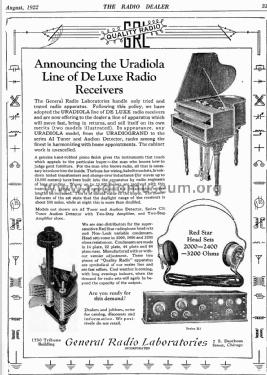 Uradiola Tuner and Audion Detector Series A1; General Radio (ID = 2335437) Radio