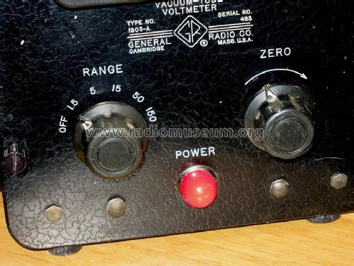 Vacuum-Tube Voltmeter 1803-A; General Radio (ID = 1605480) Equipment