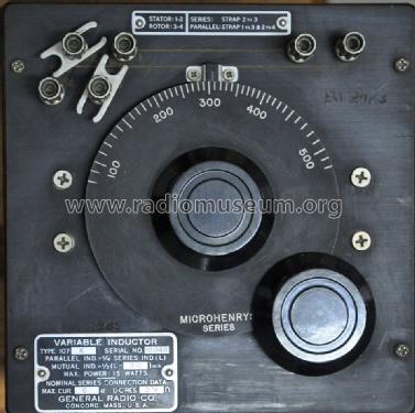 Variable Inductor 107K; General Radio (ID = 1690394) Ausrüstung